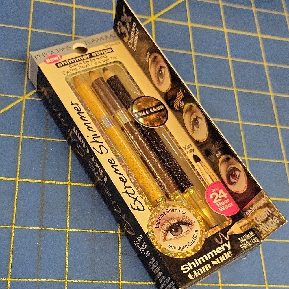 Physicians Formula Extreme Shimmery Glam Nude Eyeliner Pencil + Smudger Trio Set